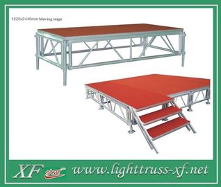 6082-T6 Aluminum Movable Stage Platform / 1.22 X 1.22m Outdoor Portable Stage
