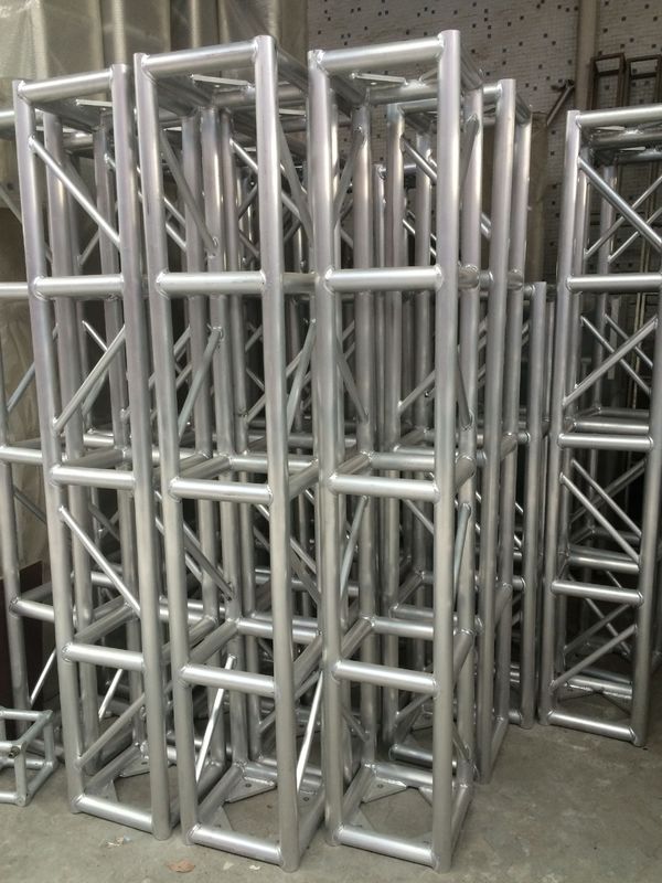 Stage Screw Aluminum Square Truss , Silver Tube Truss System