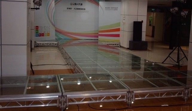 T Shape Acrylic Stage Platform / Portable Aluminum Catwalk Stage